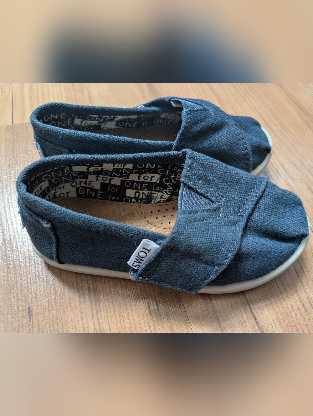 TOMS Alpargata Canvas Slip-On Shoes in Navy
